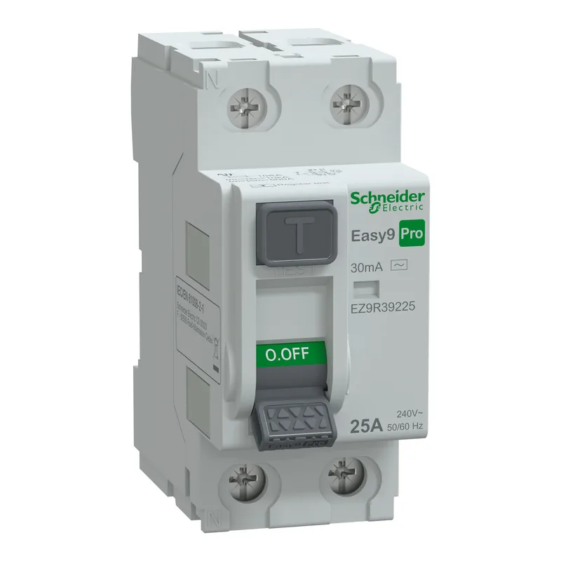 SCHNEIDER EZ9R39225 EASY9 PRO KAÇAK AKIM KORUMA RÖLESİ, 2P, 25A, 30mA, AC TİPİ