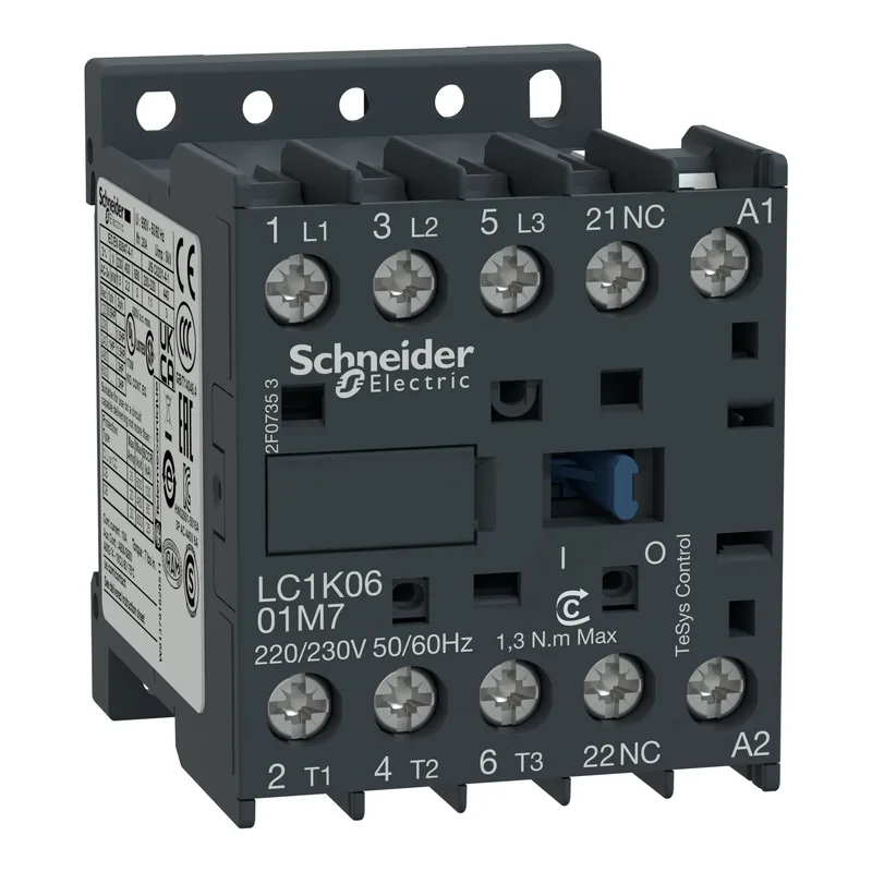 SCHNEIDER LC1K0901M7 TESYS K ANA KONTAKTÖR, 220-230VAC, 9A, 4P(3NO+1NC)