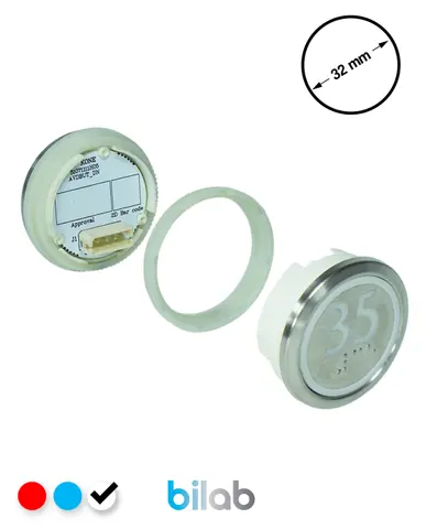 KDS STD BUTON, BEYAZ, YUVARLAK, SOMUNLU, SBS.35