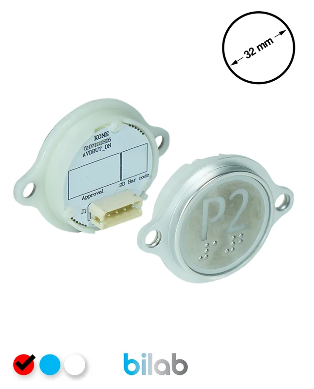 KONE KM863052G069H223 KDS STD BUTON, KIRMIZI, YUVARLAK, KULAKLI, SBS.P2