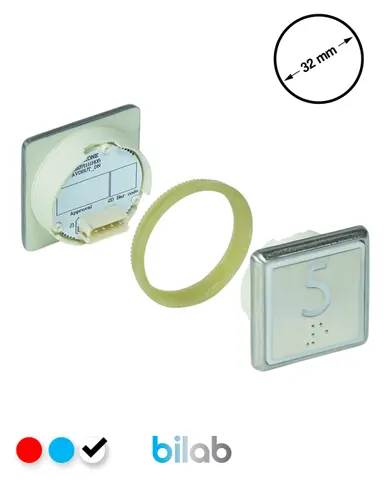 KDS STD BUTON, BEYAZ, KARE, SOMUNLU, SBS.5