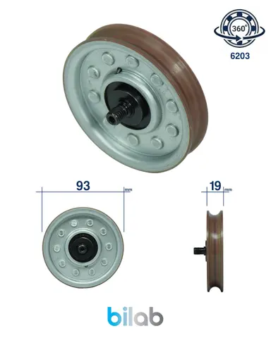 DOOR ROLLER, KAPI ASKI MAKARASI, D94, W18.6