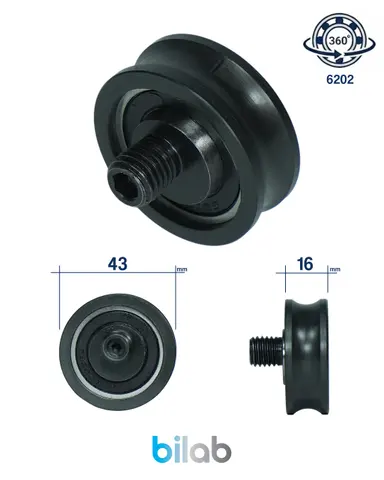 DOOR ROLLER, KAPI MAKARASI, 3201.05.0058/C, D43, M12, W16