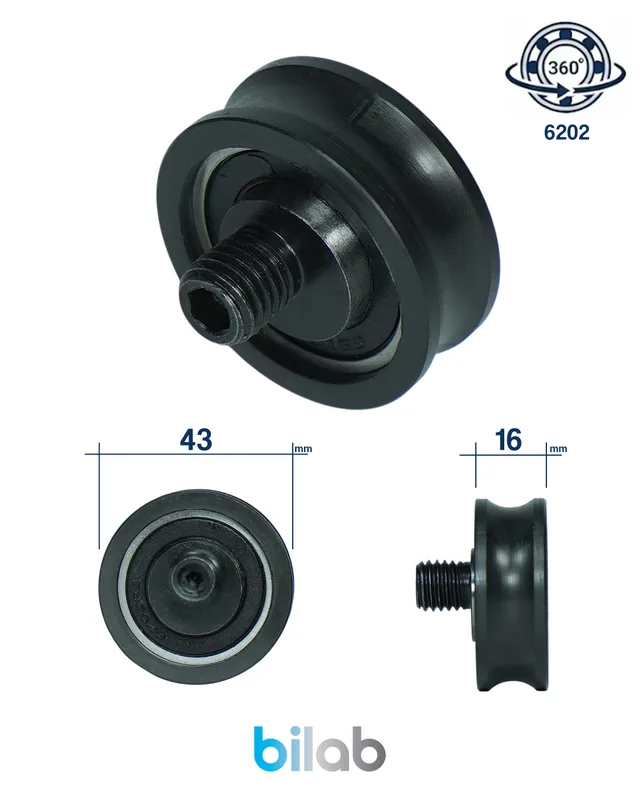 SELCOM KM257620 DOOR ROLLER, KAPI MAKARASI, 3201.05.0058/C, D43, M12, W16